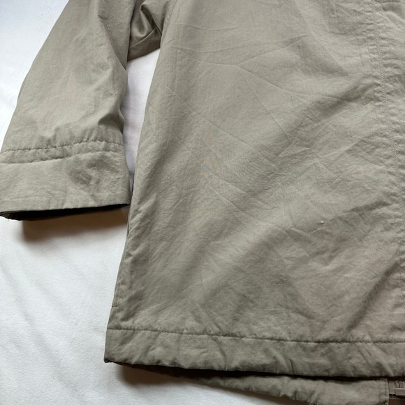 MULBERRY STREET Khaki Utility Jacket Tan Vintage Y2K Button‎ Snap Pockets S - Picture 15 of 16